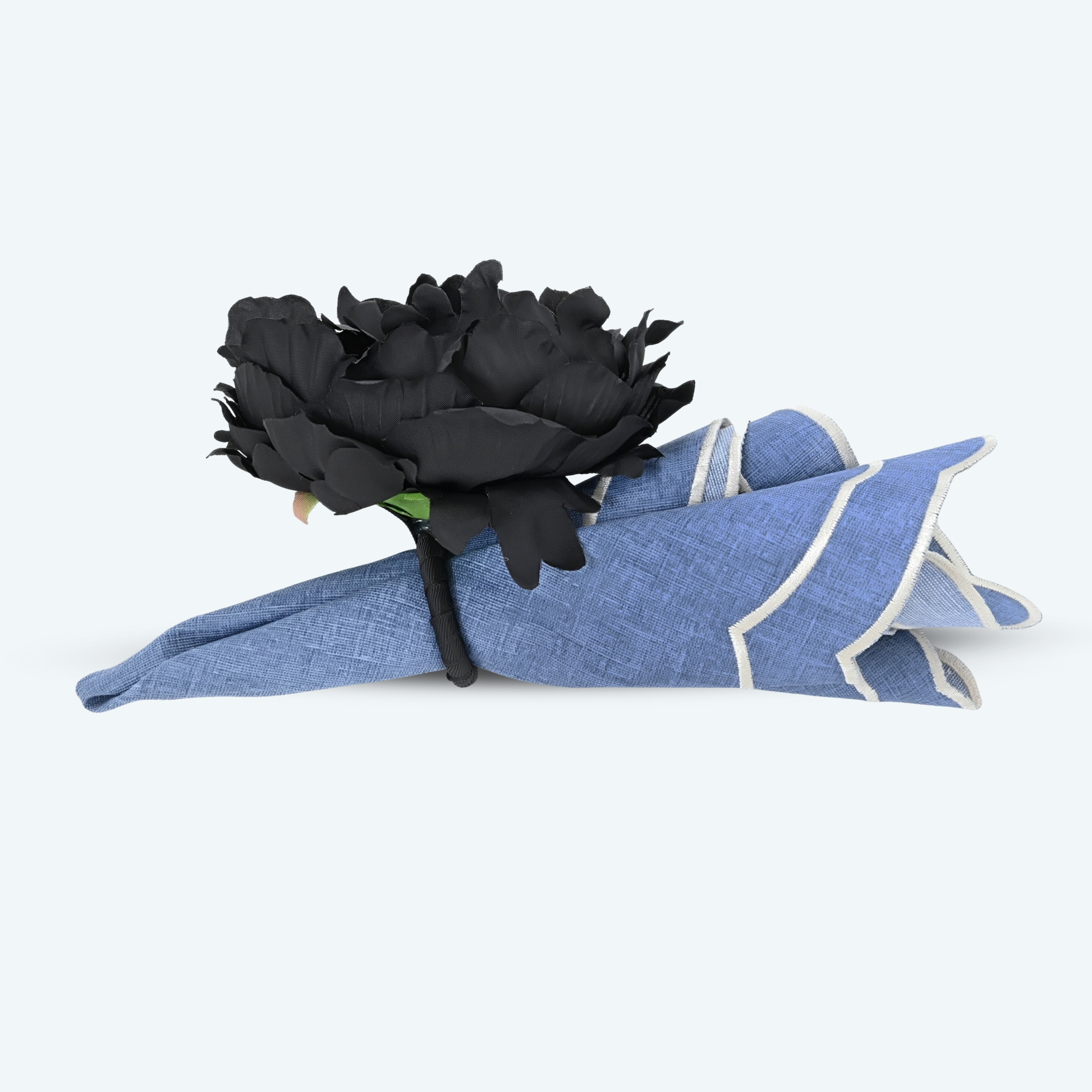 Black Peony Napkin Ring - Napkin Ring