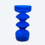 Blue Hourglass-Shaped Candle Holder/Vase - Candle Holder