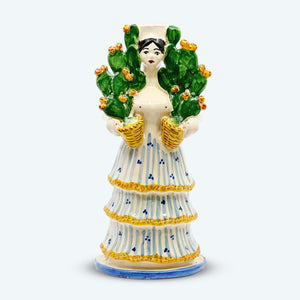 Cactus Woman Porcelain Candle Holder - Candle Holder