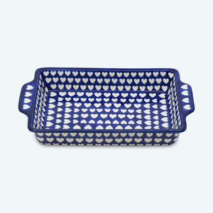 15’’ Oven Dish With Handle Hypnotic Hearts - Oven Dish