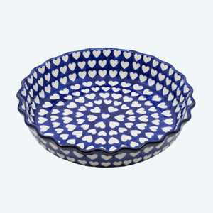 Large Fluted Pie Dish Hypnotic Heart - Oven Dish