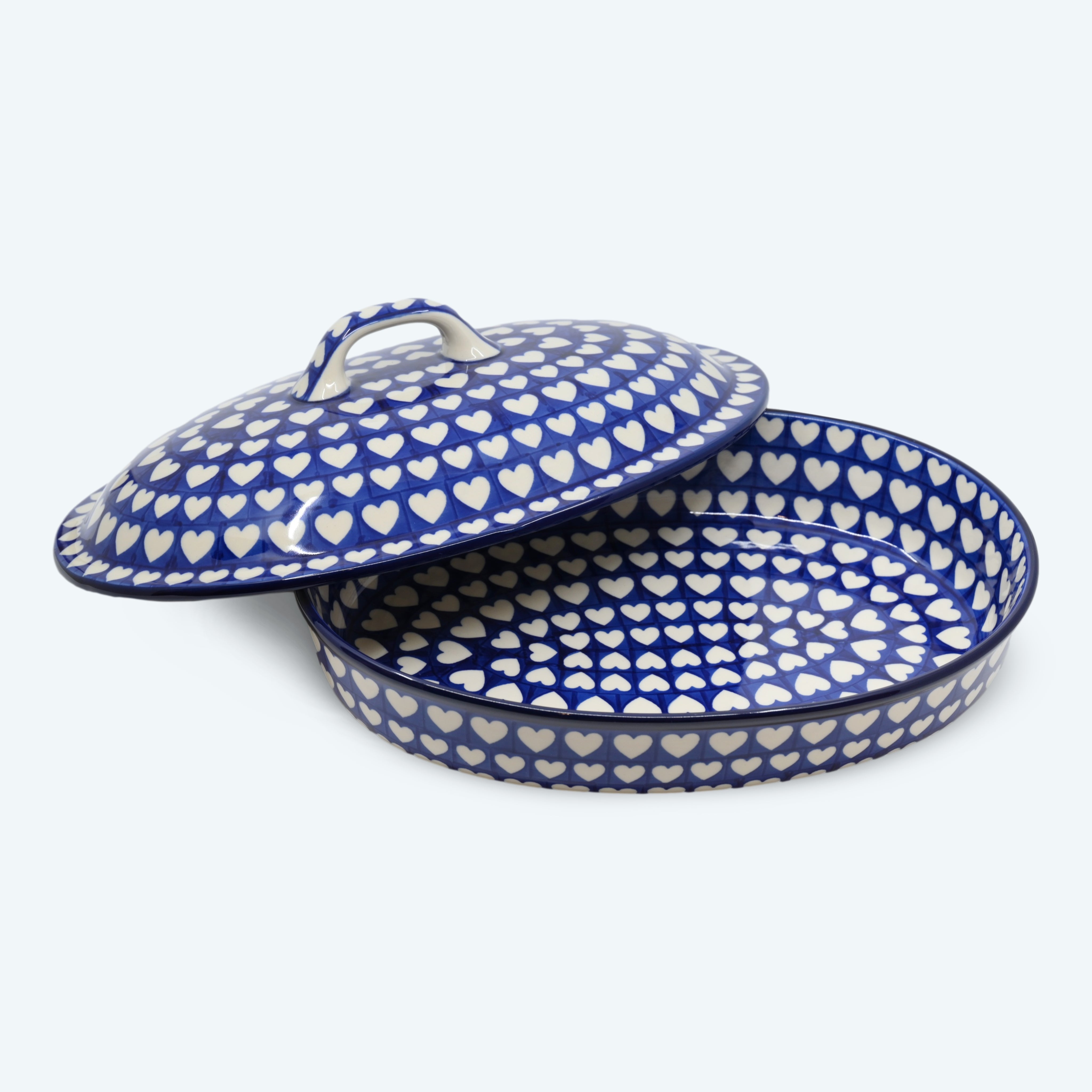 14’’ Casserole Dish Hypnotic Hearts - Oven Dish