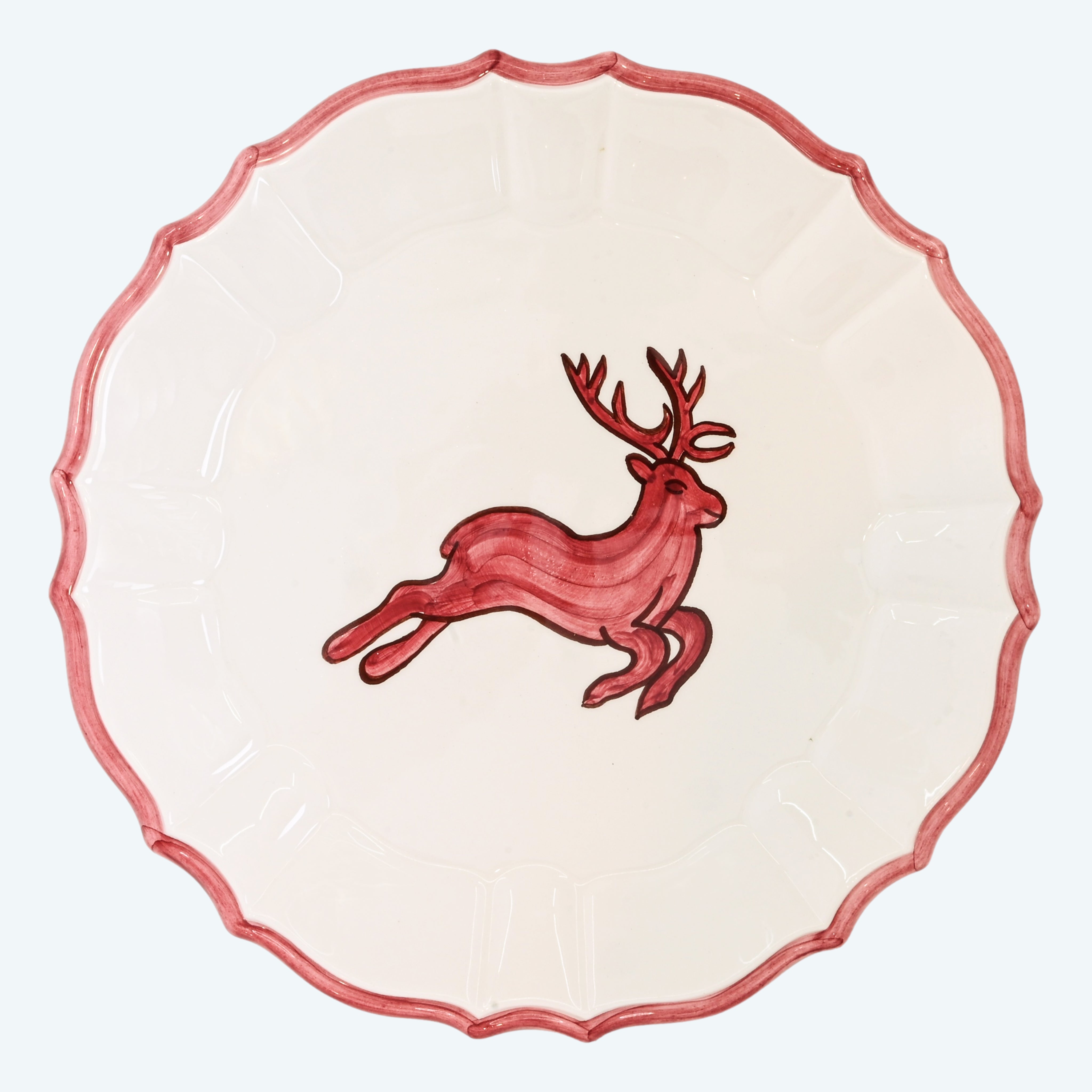 Christmas Ceramic Dinner Plate Red - Plate