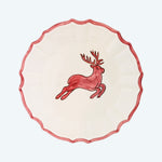 Christmas Ceramic Salad Plate Red - Plate