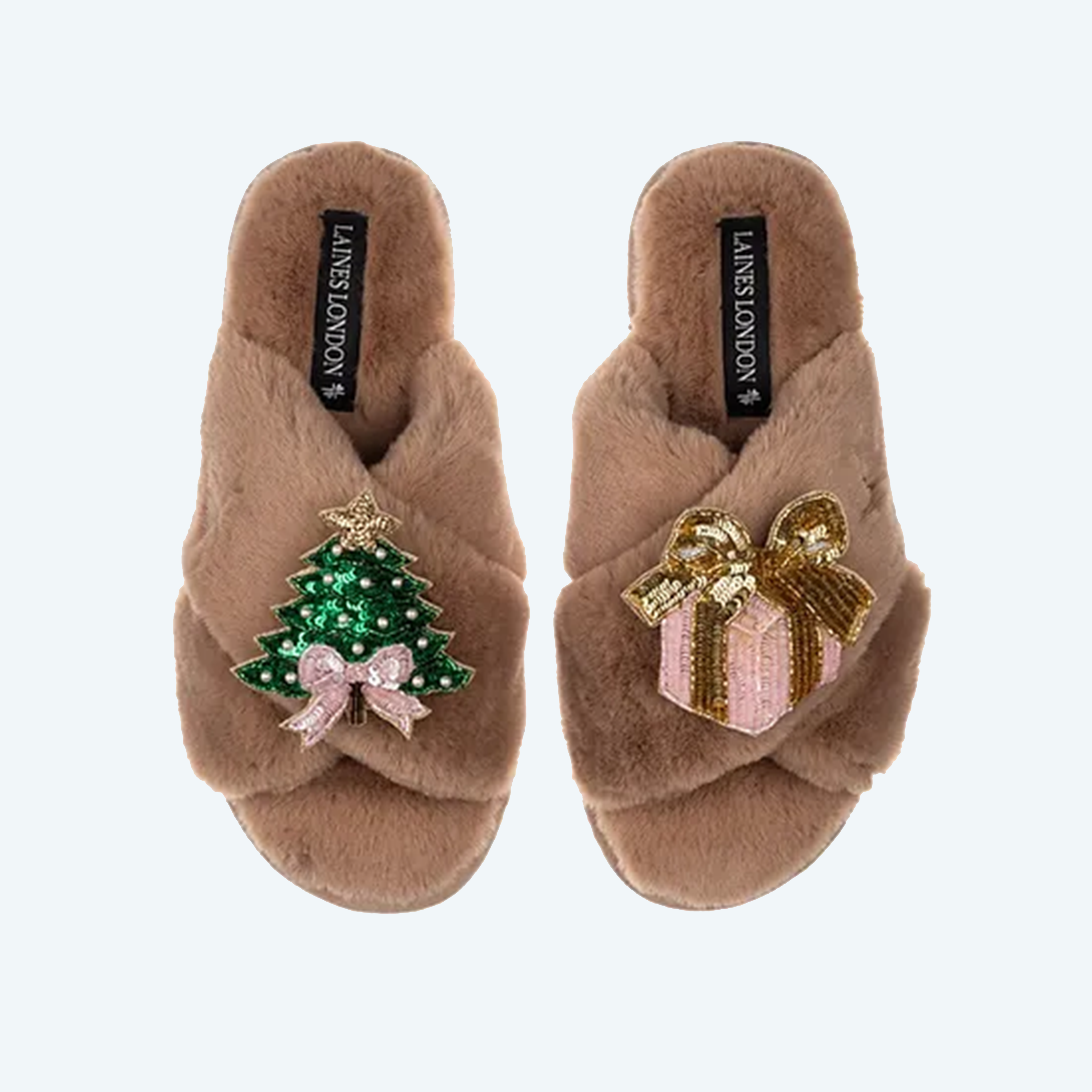 Christmas Toffee Tree & Gift Brooches - Slippers