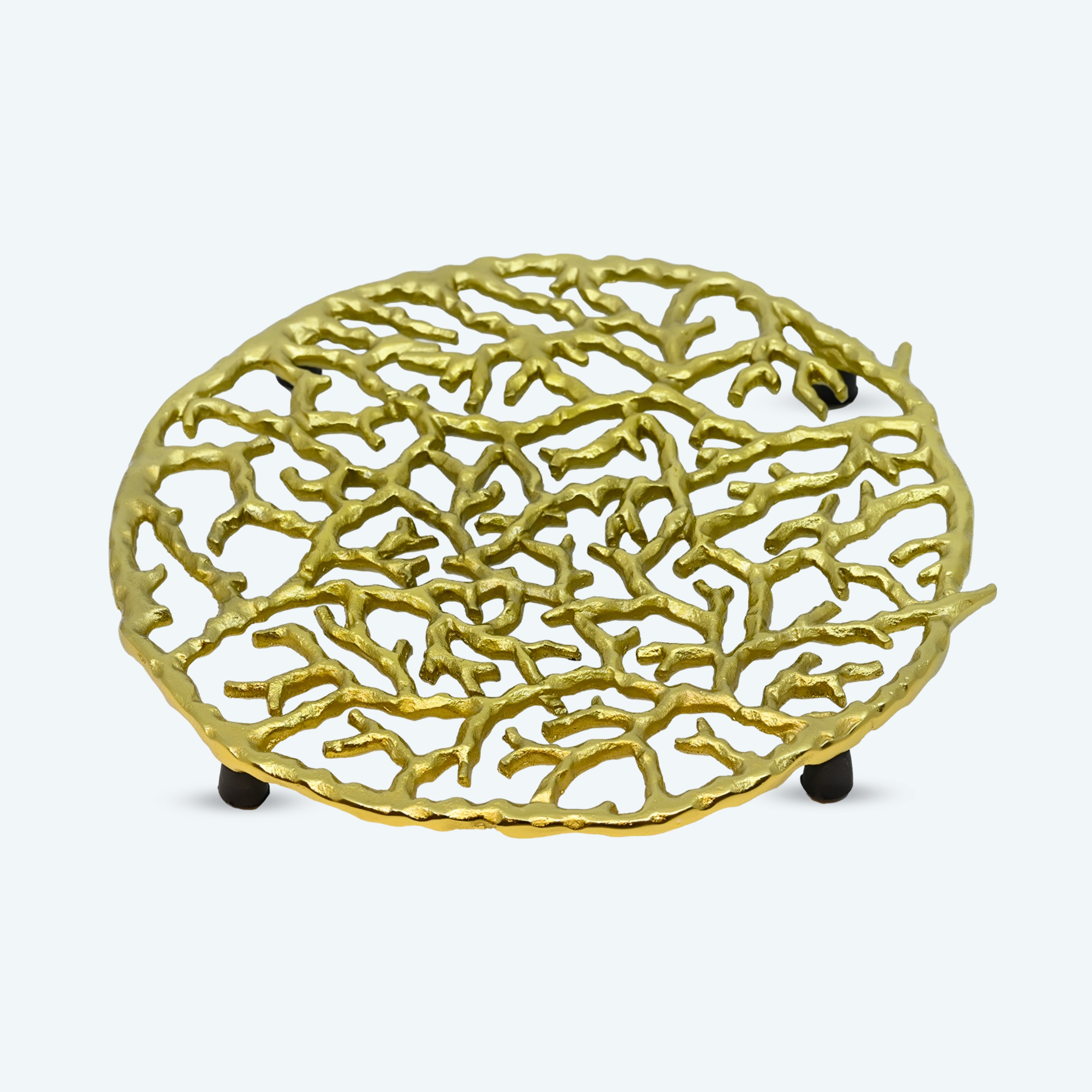 Coral Trivet Gold Finished - Heat Pad