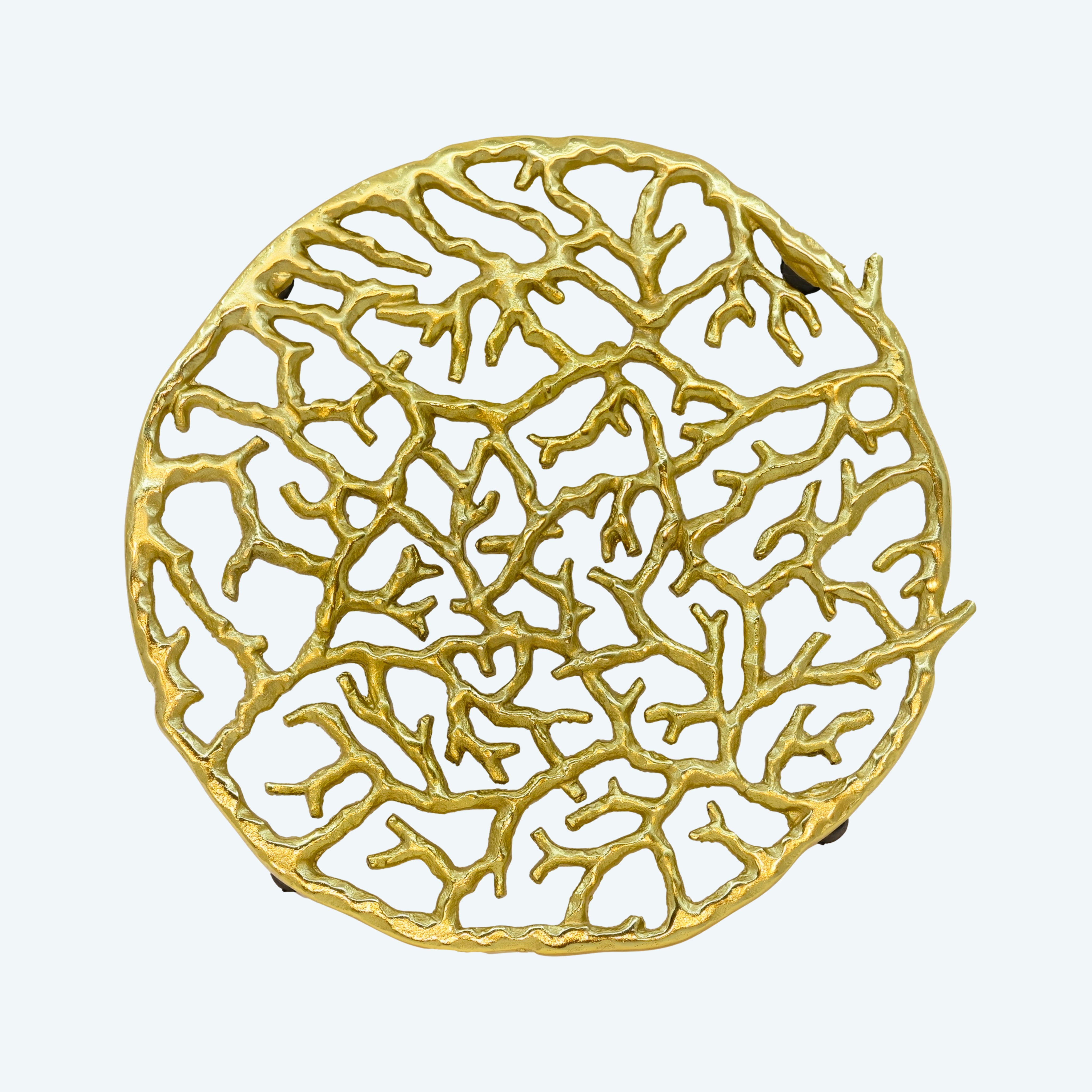 Coral Trivet Gold Finished - Heat Pad