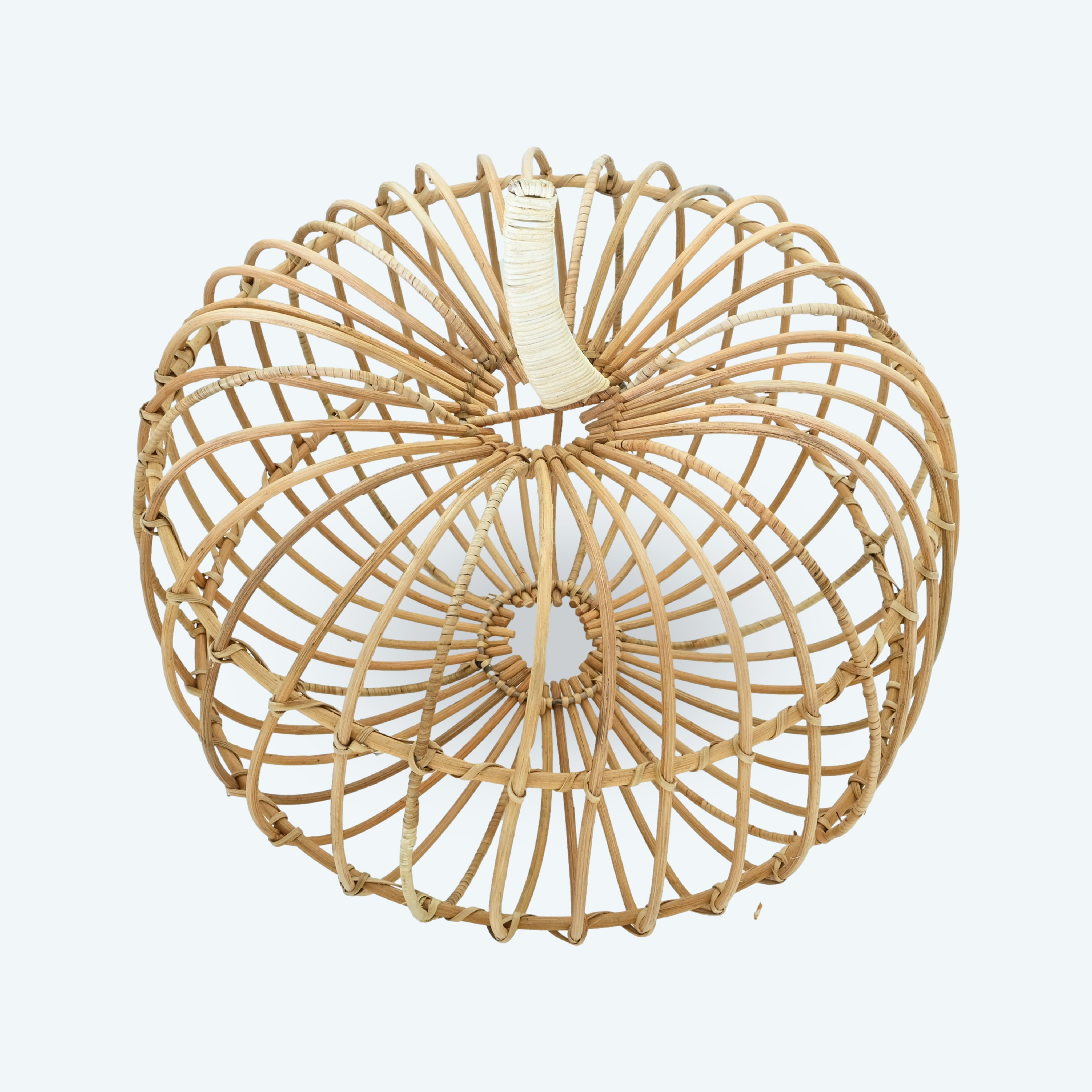 Handwoven Wicker Pumpkin - Table Decoration