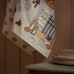 Trick or Treat Scene Tea Towel - Tea Towel