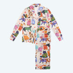 Christmas Jumper Cats Classic Long Sleeve Set Cream - Pyjamas