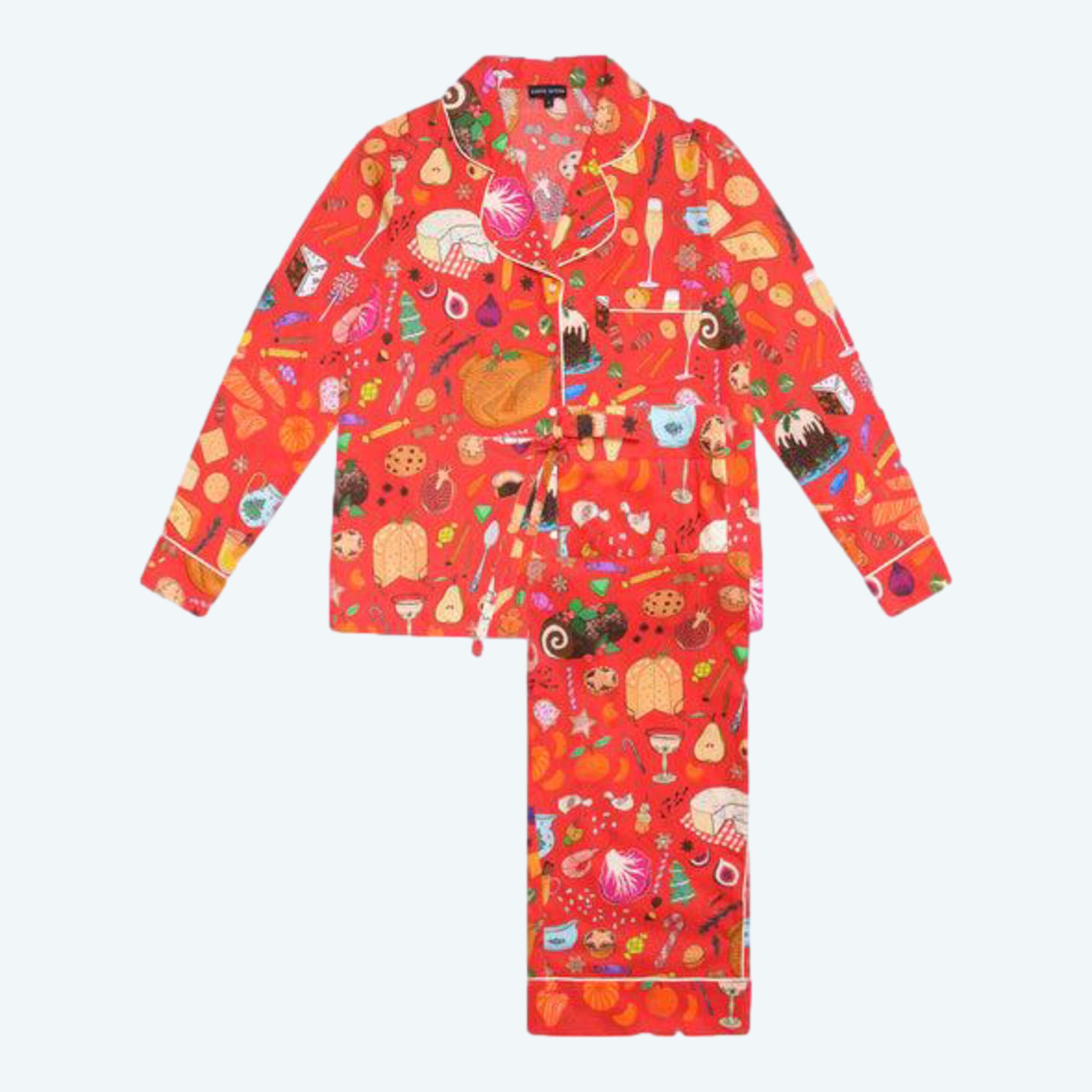 Holiday Feast Classic Long Sleeve Set Red - Pyjamas