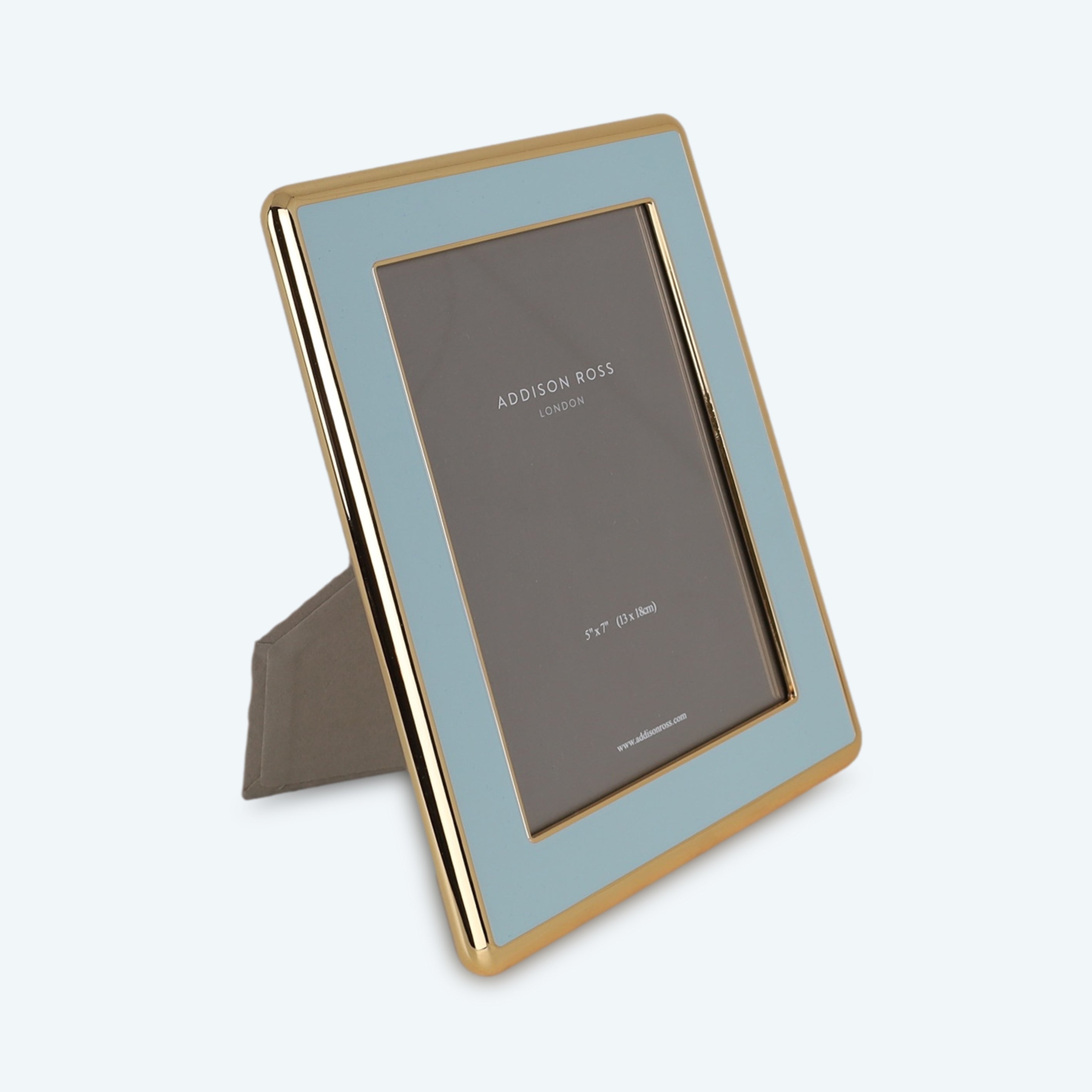 Powder Blue Enamel & Gold Curve Frame 5x7