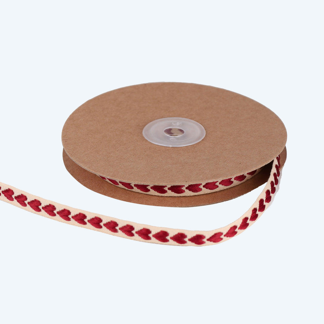 Red Heart Pattern Craft Ribbon
