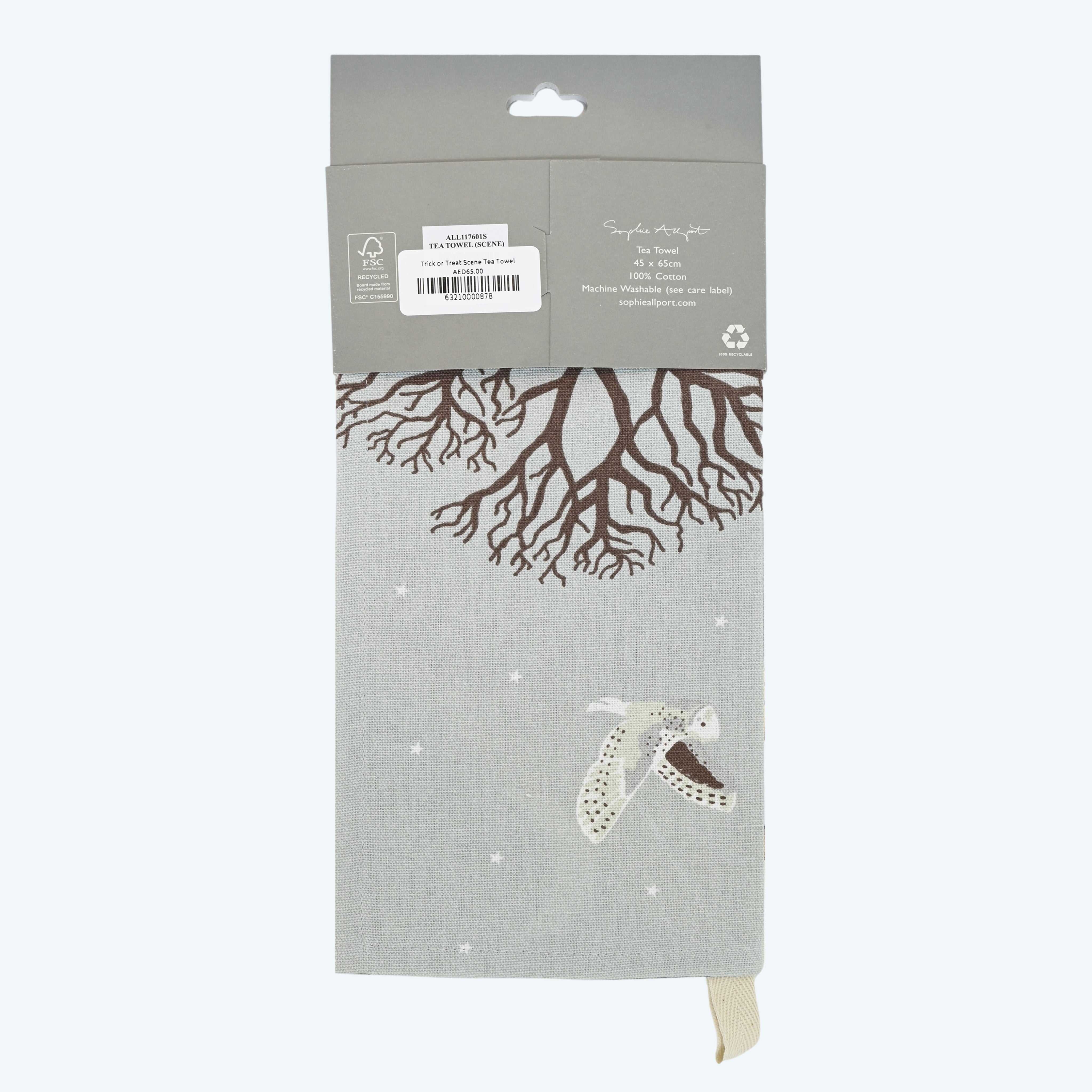 Trick or Treat Scene Tea Towel - Tea Towel